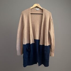 Madewell Open Front Wool Alpaca Blend Cardigan Sweater Neutral Womens Sz L